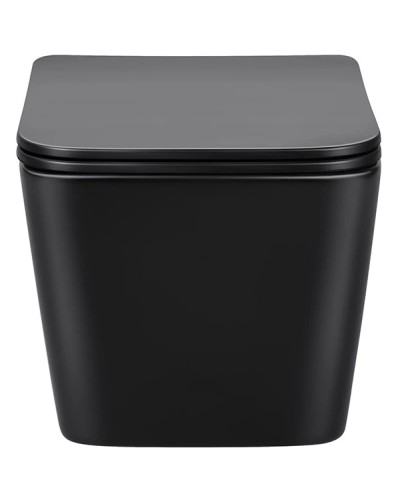 Унитаз подвесной Vincea Q-Line VT1-12MB безободковый, с сиденьем микролифт, черный матовый