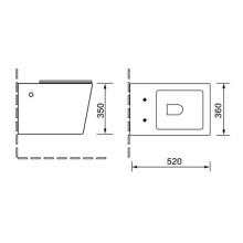 Унитаз подвесной Vincea Q-Line VT1-12G1B безободковый, с сиденьем микролифт, золотой/черный глянец