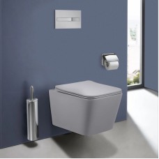 Унитаз подвесной Vincea Q-Line VT1-12MG безободковый, с сиденьем микролифт, серый матовый