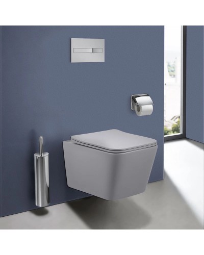 Унитаз подвесной Vincea Q-Line VT1-12MG безободковый, с сиденьем микролифт, серый матовый