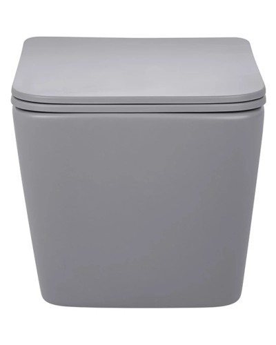 Унитаз подвесной Vincea Q-Line VT1-12MG безободковый, с сиденьем микролифт, серый матовый