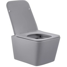 Унитаз подвесной Vincea Q-Line VT1-12MG безободковый, с сиденьем микролифт, серый матовый