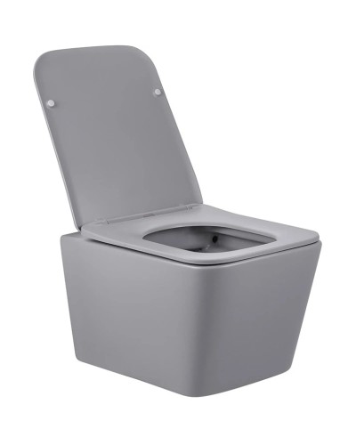 Унитаз подвесной Vincea Q-Line VT1-12MG безободковый, с сиденьем микролифт, серый матовый