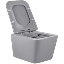 Унитаз подвесной Vincea Q-Line VT1-12MG безободковый, с сиденьем микролифт, серый матовый