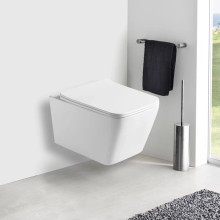 Унитаз подвесной Vincea Q-Line VT1-12MW безободковый, с сиденьем микролифт, белый матовый