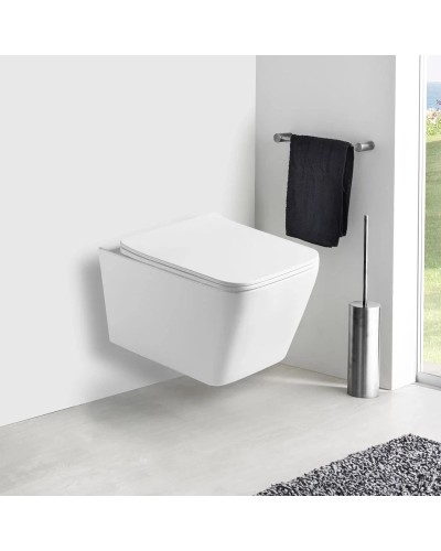 Унитаз подвесной Vincea Q-Line VT1-12MW безободковый, с сиденьем микролифт, белый матовый