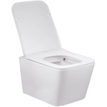 Унитаз подвесной Vincea Q-Line VT1-12MW безободковый, с сиденьем микролифт, белый матовый