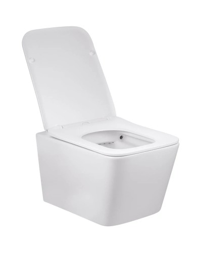 Унитаз подвесной Vincea Q-Line VT1-12MW безободковый, с сиденьем микролифт, белый матовый