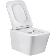 Унитаз подвесной Vincea Q-Line VT1-12MW безободковый, с сиденьем микролифт, белый матовый