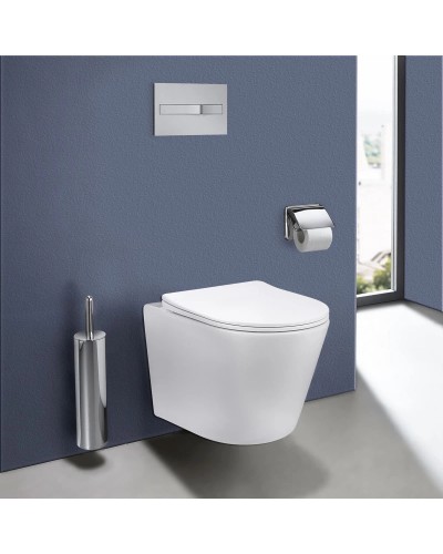 Унитаз подвесной Vincea Piatti VT1-11 безободковый, с сиденьем микролифт, белый