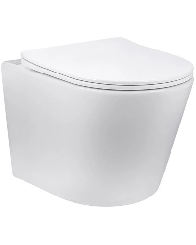 Унитаз подвесной Vincea Piatti VT1-11 безободковый, с сиденьем микролифт, белый