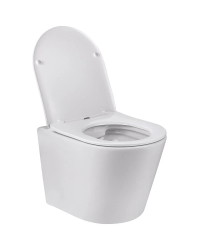 Унитаз подвесной Vincea Piatti VT1-11 безободковый, с сиденьем микролифт, белый