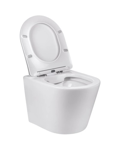 Унитаз подвесной Vincea Piatti VT1-11 безободковый, с сиденьем микролифт, белый