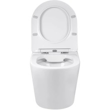 Унитаз подвесной Vincea Piatti VT1-11 безободковый, с сиденьем микролифт, белый