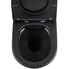 Унитаз подвесной Vincea Piatti VT1-11MB безободковый, с сиденьем микролифт, черный матовый