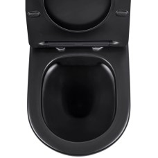 Унитаз подвесной Vincea Piatti VT1-11MB безободковый, с сиденьем микролифт, черный матовый