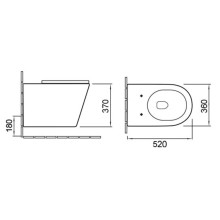 Унитаз подвесной Vincea Piatti VT1-11G1B безободковый, с сиденьем микролифт, золотой/черный глянец