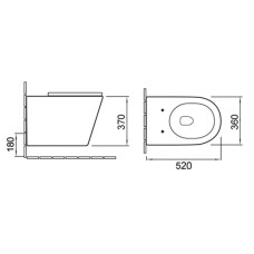 Унитаз подвесной Vincea Piatti VT1-11G1B безободковый, с сиденьем микролифт, золотой/черный глянец