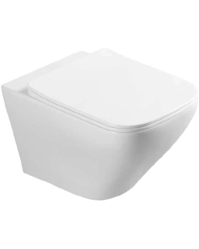 Унитаз подвесной Vincea Neo VT1-22 безободковый, с сиденьем микролифт, белый