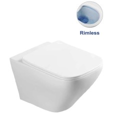 Унитаз подвесной Vincea Neo VT1-22 безободковый, с сиденьем микролифт, белый