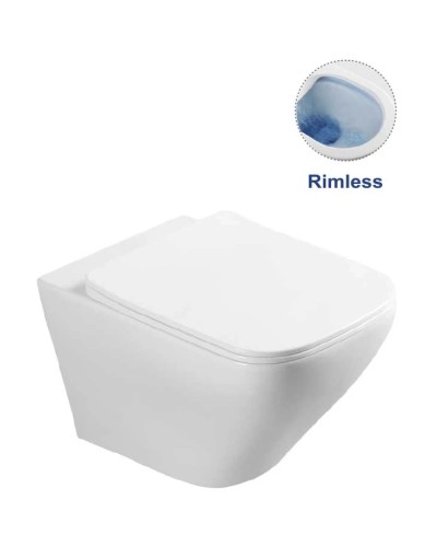 Унитаз подвесной Vincea Neo VT1-22 безободковый, с сиденьем микролифт, белый