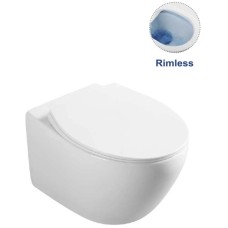 Унитаз подвесной Vincea Felice VT1-25 безободковый, с сиденьем микролифт, белый