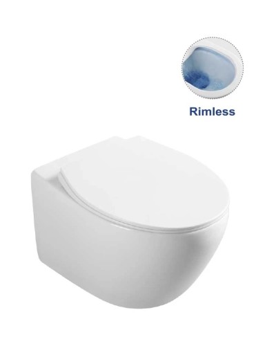 Унитаз подвесной Vincea Felice VT1-25 безободковый, с сиденьем микролифт, белый