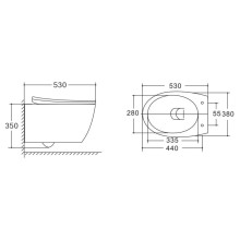Унитаз подвесной Vincea Felice VT1-25 безободковый, с сиденьем микролифт, белый