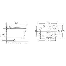 Унитаз подвесной Vincea Felice VT1-25 безободковый, с сиденьем микролифт, белый