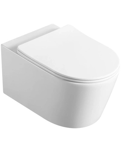 Унитаз подвесной Vincea Cute VT1-24 безободковый, с сиденьем микролифт, белый