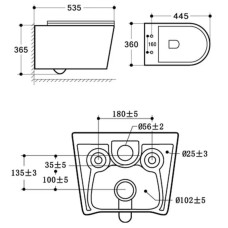 Унитаз подвесной Vincea Cute VT1-24 безободковый, с сиденьем микролифт, белый