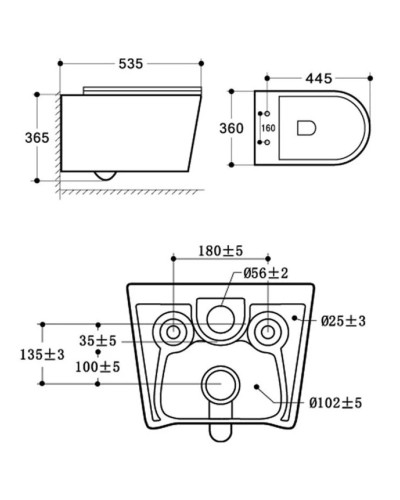 Унитаз подвесной Vincea Cute VT1-24 безободковый, с сиденьем микролифт, белый