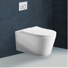 Унитаз подвесной Vincea Cute VT1-24 безободковый, с сиденьем микролифт, белый