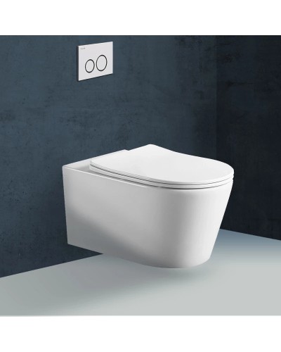 Унитаз подвесной Vincea Cute VT1-24 безободковый, с сиденьем микролифт, белый