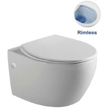 Унитаз подвесной Vincea Intero VT1-21 безободковый, с сиденьем микролифт, белый