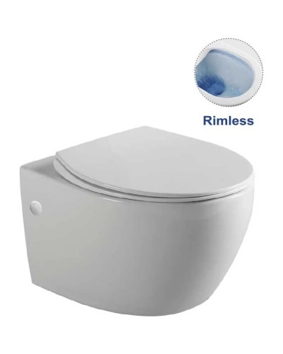 Унитаз подвесной Vincea Intero VT1-21 безободковый, с сиденьем микролифт, белый