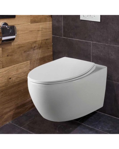 Унитаз подвесной Vincea Intero VT1-21 безободковый, с сиденьем микролифт, белый