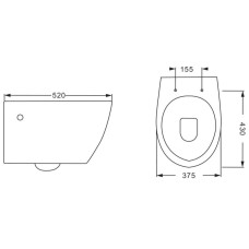 Унитаз подвесной Vincea Intero VT1-21 безободковый, с сиденьем микролифт, белый