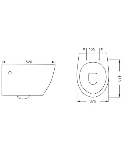 Унитаз подвесной Vincea Intero VT1-21 безободковый, с сиденьем микролифт, белый