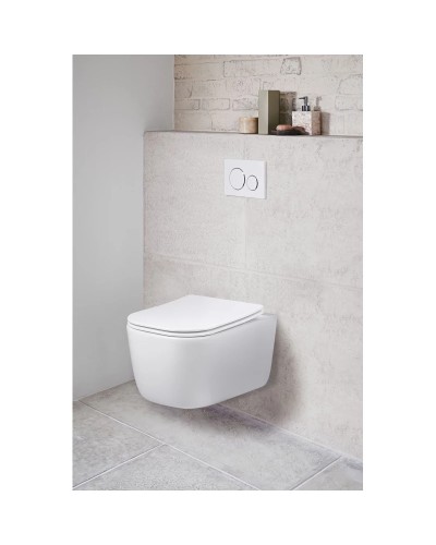 Унитаз подвесной Vincea Core VT1-28 безободковый, с сиденьем микролифт, белый