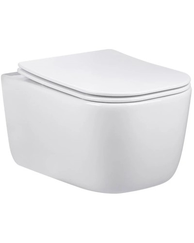 Унитаз подвесной Vincea Core VT1-28 безободковый, с сиденьем микролифт, белый