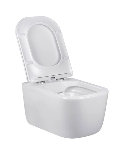 Унитаз подвесной Vincea Core VT1-28 безободковый, с сиденьем микролифт, белый