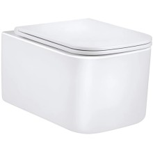 Унитаз подвесной Vincea Ultra VT1-32 безободковый, с сиденьем микролифт, белый