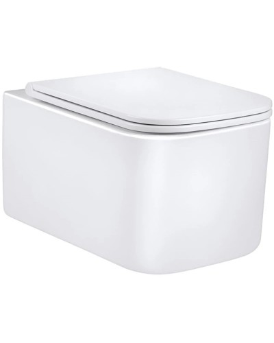 Унитаз подвесной Vincea Ultra VT1-32 безободковый, с сиденьем микролифт, белый