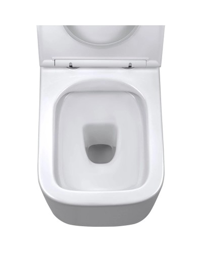 Унитаз подвесной Vincea Ultra VT1-32 безободковый, с сиденьем микролифт, белый