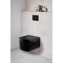 Унитаз подвесной Vincea Ultra VT1-32MB безободковый, с сиденьем микролифт, черный матовый