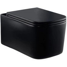 Унитаз подвесной Vincea Ultra VT1-32MB безободковый, с сиденьем микролифт, черный матовый