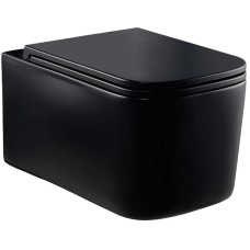 Унитаз подвесной Vincea Ultra VT1-32MB безободковый, с сиденьем микролифт, черный матовый