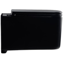 Унитаз подвесной Vincea Ultra VT1-32MB безободковый, с сиденьем микролифт, черный матовый