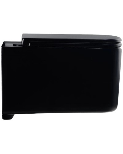 Унитаз подвесной Vincea Ultra VT1-32MB безободковый, с сиденьем микролифт, черный матовый